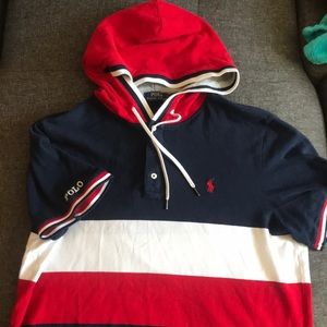 Ralph Lauren Polo Sz L Hoody shirt Gd Used Condition